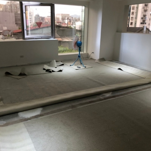 承德路店面室內圈毛+長毛地毯+壓條