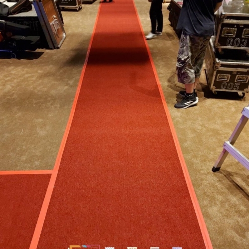 大直典華飯店5樓-暗紅色圈毛地毯走道