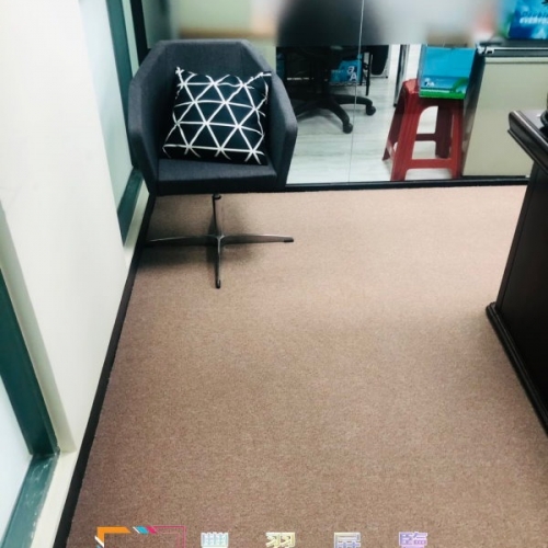 新店辦公室圈毛地毯加底料及7型壓條完工照片分享...