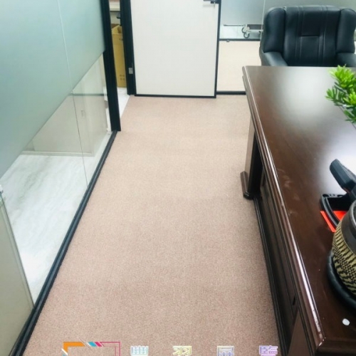 新店辦公室圈毛地毯加底料及7型壓條完工照片分享...