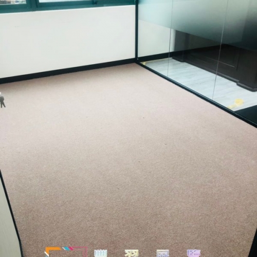 新店辦公室圈毛地毯加底料及7型壓條完工照片分享...
