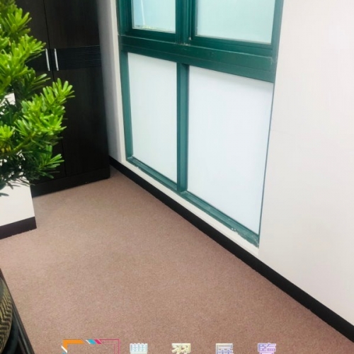 新店辦公室圈毛地毯加底料及7型壓條完工照片分享...
