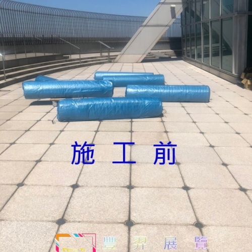 台北101觀景台91樓仿真草完工照片分享~水喔!!