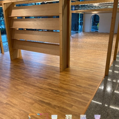 新北市立新莊文化藝術中心,展覽區地磚鋪設完工照片分享...