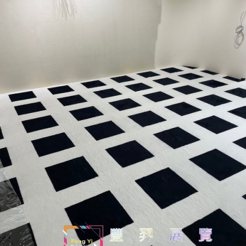 黑白長毛地毯雙色造型,工細到想叫救命～還是做出來了