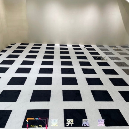 黑白長毛地毯雙色造型,工細到想叫救命～還是做出來了