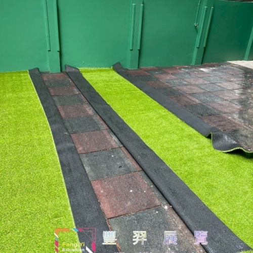 天母提拉皮斯教室-戶外細絲草滿鋪完工